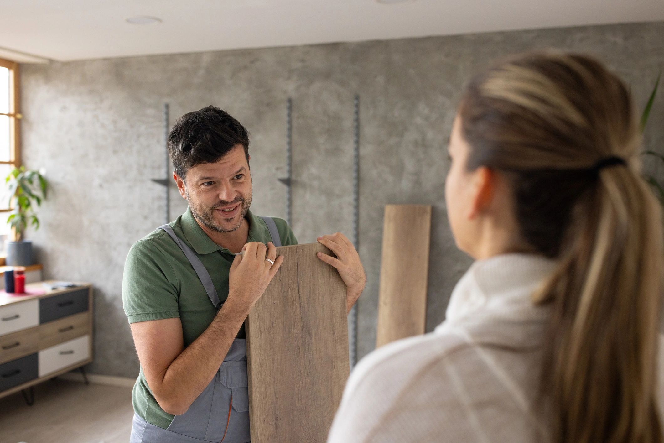 happy customer flooring service